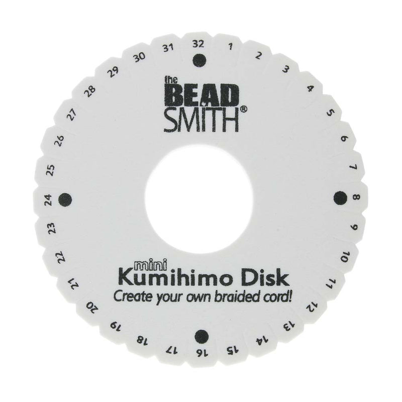 The BeadSmith Kumihimo Mini Disk with Instructions, 4.5" Round