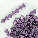 Les Perles Par Puca - Kheops Par Puca 6mm, Metallic Suede - Dark Plum