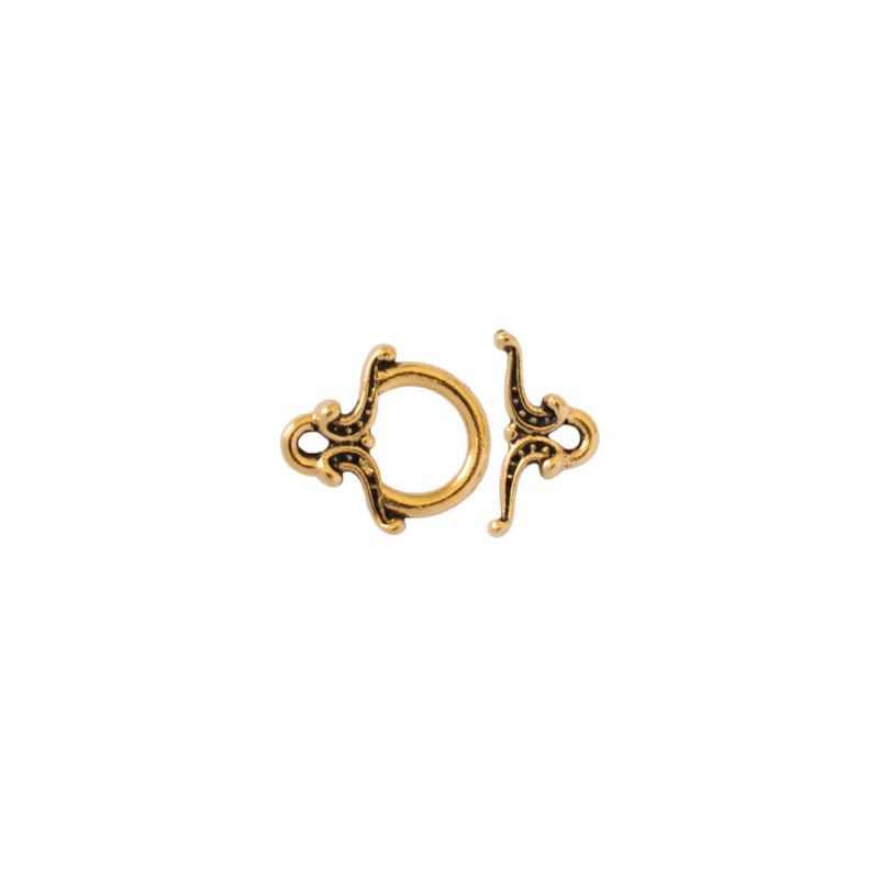 TierraCast, Toggle Clasp - Keepsake, Antiqued Gold Plate