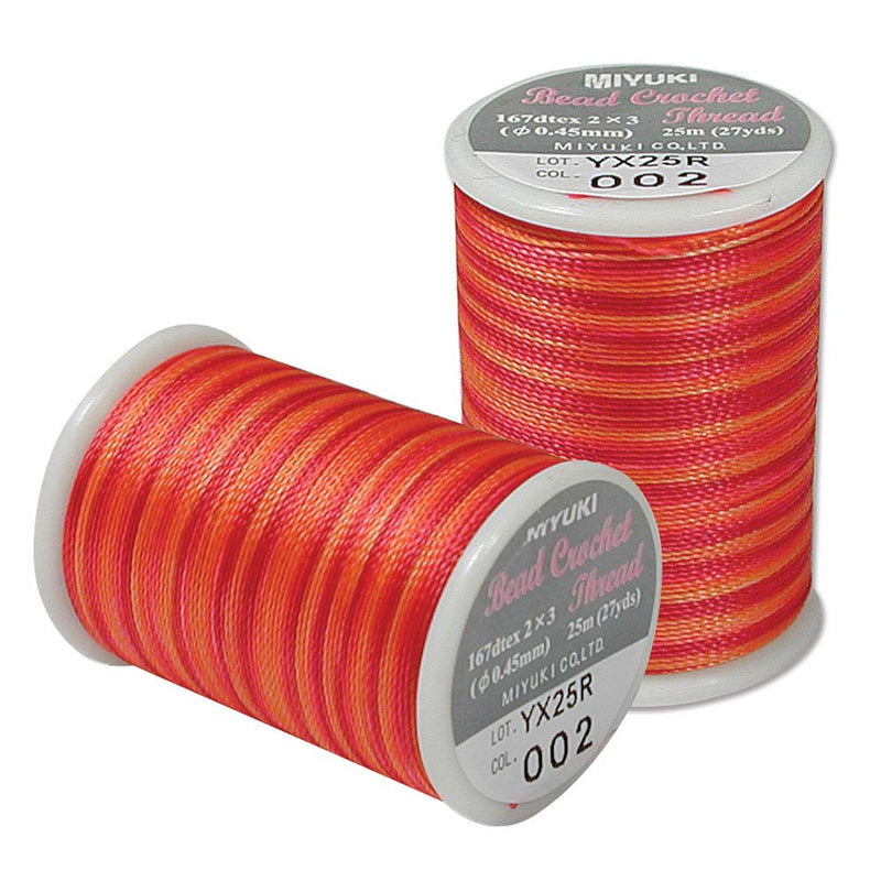 Miyuki 167dtex 100% Polyester Bead Crochet Thread, Size-8, 0.45mm Thickness, Tango