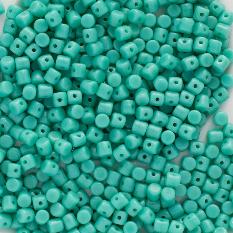 Les Perles Par Puca - Minos Par Puca 3x2.5mm, Opaque Green Turquoise