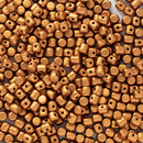 Les Perles Par Puca - Minos Par Puca 3x2.5mm, Matte - Metallic Bronze Gold