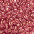 Matubo 3-Cut Seed Beads Size 6/0 3.8mm, Crystal Red Luster