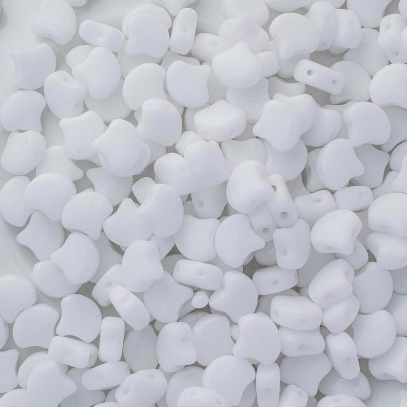 Matubo Ginko Beads 7.5mm, Opaque White