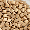 Matubo Ginko Beads 7.5mm, Matte - Metallic Flax/Gold