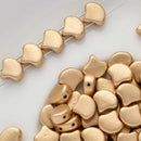 Matubo Ginko Beads 7.5mm, Matte - Metallic Flax/Gold