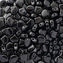 Matubo Ginko Beads 7.5mm, Opaque Jet/Black