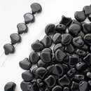 Matubo Ginko Beads 7.5mm, Opaque Jet/Black