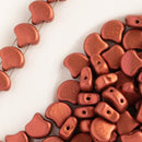 Matubo Ginko Beads 7.5mm, Matte - Metallic Antique Copper