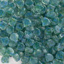 Matubo Ginko Beads 7.5mm, Confetti Splash Blue - Green