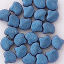 Matubo Ginko Beads 7.5mm, Metallic Suede - Blue