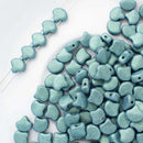 Matubo Ginko Beads 7.5mm, Metallic Suede - Light Green