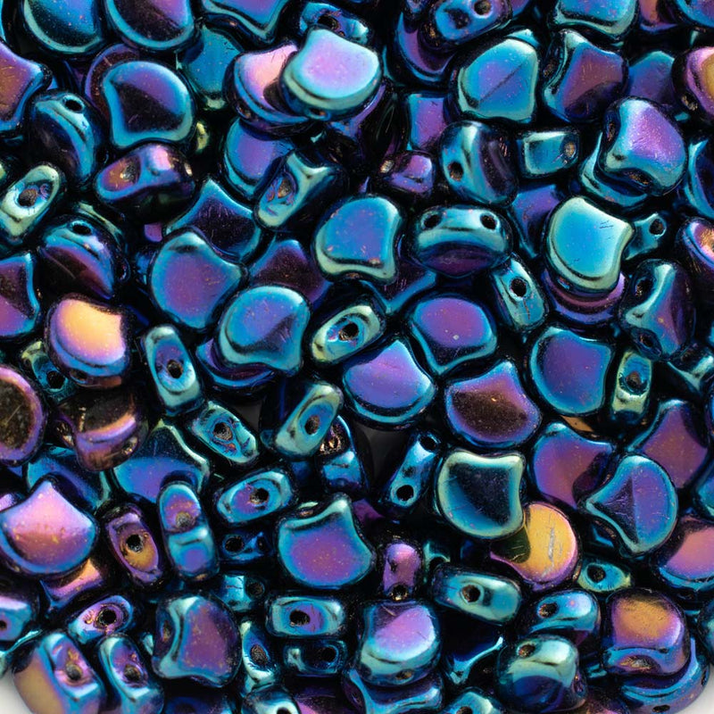 Matubo Ginko Beads 7.5mm, Jet Blue Iris