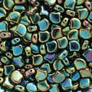 Matubo Ginko Beads 7.5mm, Jet Green Iris