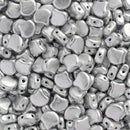 Matubo Ginko Beads 7.5mm, Matte - Metallic  Silver