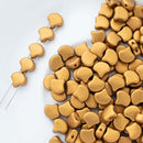 Matubo Ginko Beads 7.5mm, Matte - Metallic Antique Gold