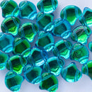 Matubo Ginko Beads 7.5mm, Backlit - Aquamarine
