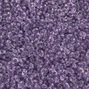 Matubo MiniDuo Beads 2x4mm, Transparent Tanzanite/Purple