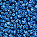 Matubo MiniDuo Beads 2x4mm, Metalust - Crown Blue