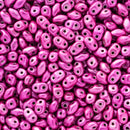 Matubo MiniDuo Beads 2x4mm, Metalust - Hot Pink
