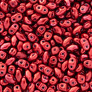 Matubo MiniDuo Beads 2x4mm, Metalust - Lipstick Red