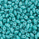 Matubo MiniDuo Beads 2x4mm, Opaque Turquoise Green