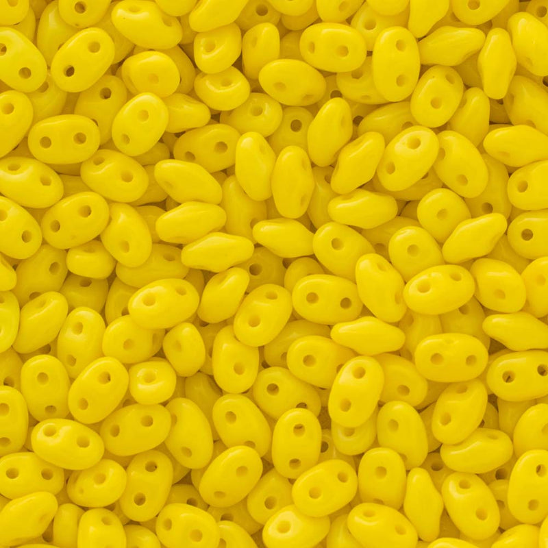 Matubo MiniDuo Beads 2x4mm, Opaque Yellow