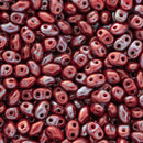 Matubo MiniDuo Beads 2x4mm, Nebula - Opaque Red