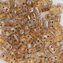 Matubo Rulla Beads 5x3mm, Crystal - Silver Picasso