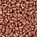 Matubo Rulla Beads 5x3mm, Matte - Metallic Bronze Copper