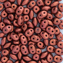 Matubo SuperDuo Beads 2.5x5mm, Matte - Metallic Antique Copper