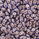 Matubo SuperDuo Beads 2.5x5mm, Halo Cerulean Blue