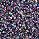 Matubo SuperDuo Beads 2.5x5mm, Crystal Magic Violet - Grey