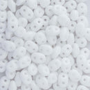 Matubo SuperDuo Beads 2.5x5mm, Opaque White/Chalk