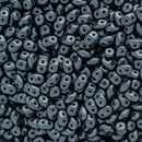 Matubo SuperDuo Beads 2.5x5mm, Pastel Charcoal Pearl
