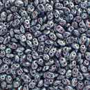 Matubo SuperDuo Beads 2.5x5mm, Sapphire Travertine