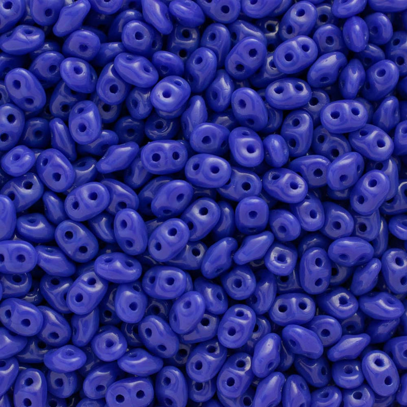 Matubo SuperDuo Beads 2.5x5mm, Opaque Blue