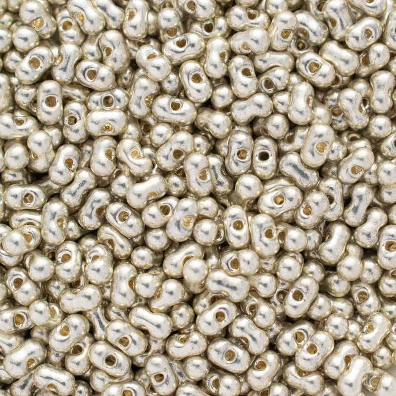 Miyuki Berry Beads 4.5x2.5mm, 4201 Duracoat Galvanized Silver