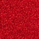 Miyuki Round Seed Beads Size 11/0 2mm, 141 Transparent Ruby, 8 grams