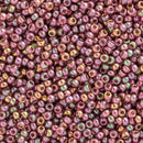 Miyuki Round Seed Beads Size 11/0 2mm, 301 Dark Topaz Rainbow Gold Luster