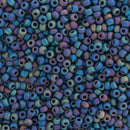 Miyuki Round Seed Beads Size 11/0 2mm, 401FR Opaque Matte Black AB