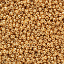Miyuki Round Seed Beads Size 11/0 2mm, 4202 Duracoat Galvanized Gold, 8 grams
