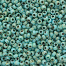 Miyuki Round Seed Beads Size 11/0 2mm, 4514 Picasso Opaque Seafoam Green Matte, 8 grams