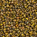 Miyuki Round Seed Beads Size 11/0 2mm, 4519 Picasso Opaque Yellow, 8 grams