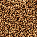 Miyuki Round Seed Beads Size 11/0 2mm, 457L Metallic Light Bronze, 8 grams