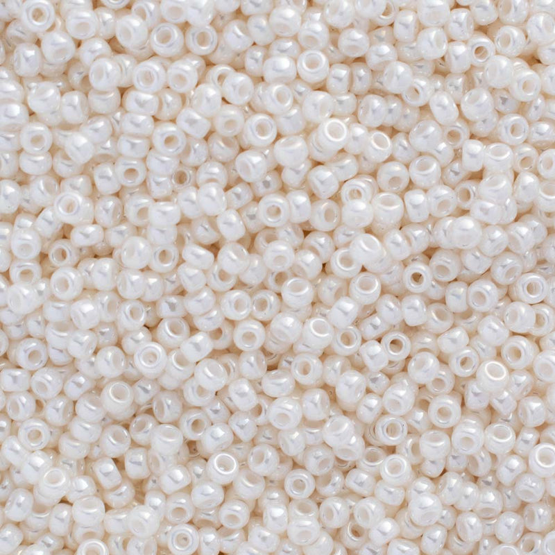 Miyuki Round Seed Beads Size 11/0 2mm, 592 Ceylon Antique Ivory Pearl