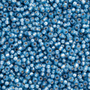 Miyuki Round Seed Beads Size 11/0 2mm, 648 Silver Lined Dark Sky Blue