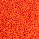 Miyuki Round Seed Beads Size 15/0 1.5mm, 406 Opaque Orange
