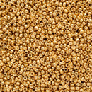 Miyuki Round Seed Beads Size 15/0 1.5mm, 4202 Duracoat Galvanized Gold, 8 grams