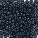 Miyuki Round Seed Beads Size 8/0 3mm, 401 Opaque Black